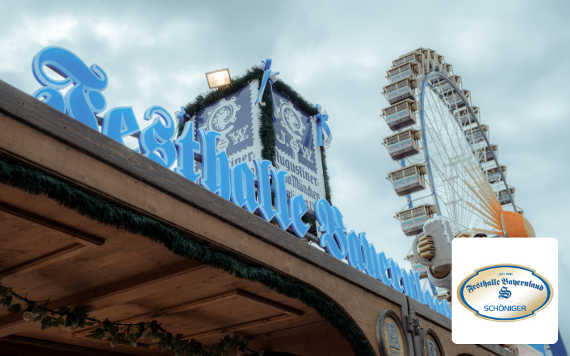 Kundenreferenz Festhalle Bayernland: Außenansicht mit Riesenrad